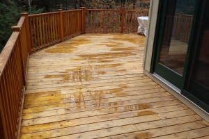 wooden deck floor